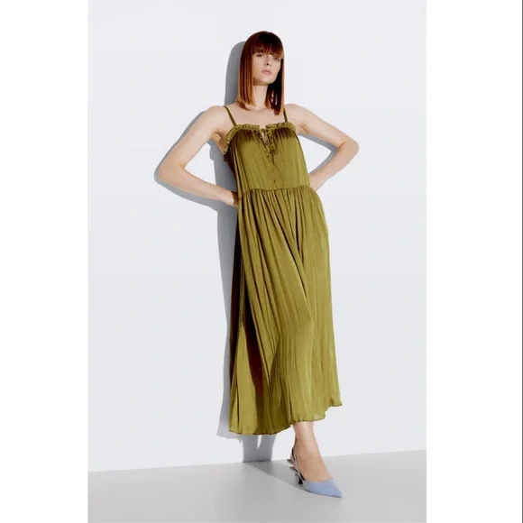 Zara | Dresses | Salezara Flowy Satin Effect Dress Sale | Poshmark Zara | Dresses | Salezara Flowy Satin Effect Dress Sale | Poshmark